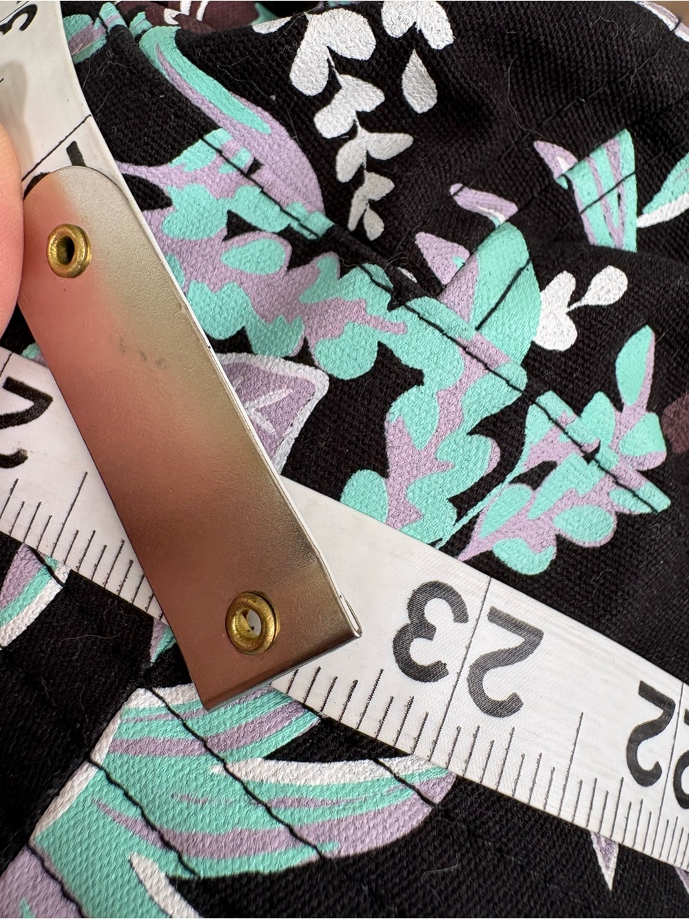 Vans Black Floral Bucket Hat with Mint & Lavender Accents - Picture 10 of 10